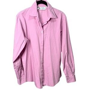Alice Blue Button Down Long Sleeve‎ Shirt Top Pink Size 8 Womenswear